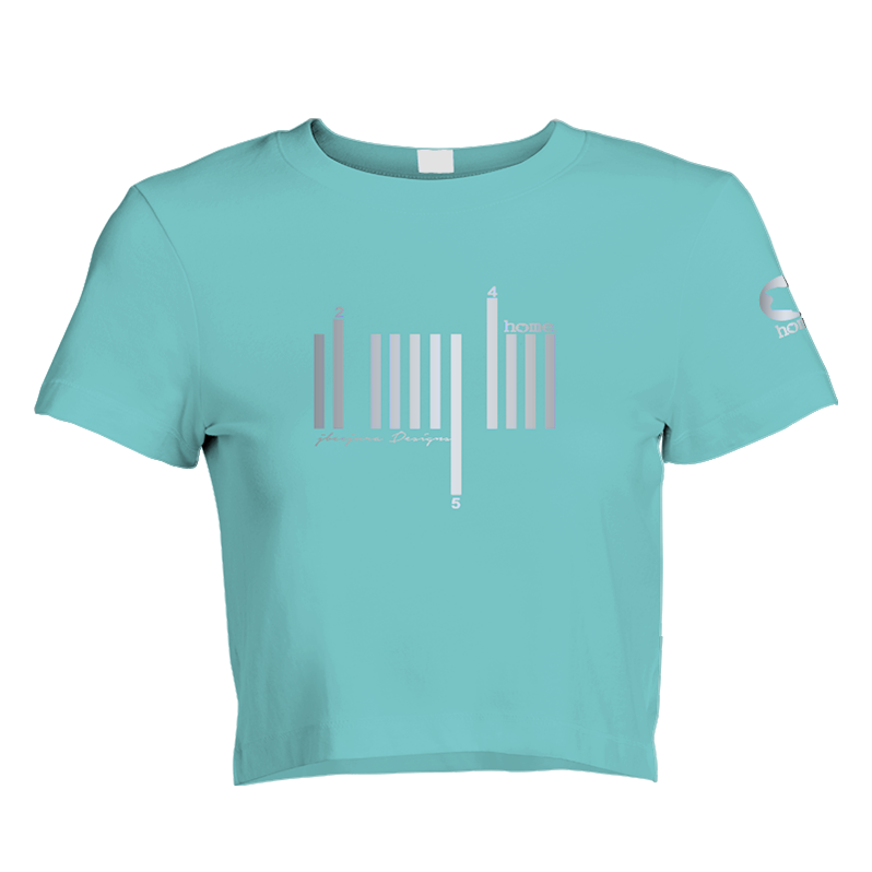 Cropped T-Shirt - Turquoise Blue