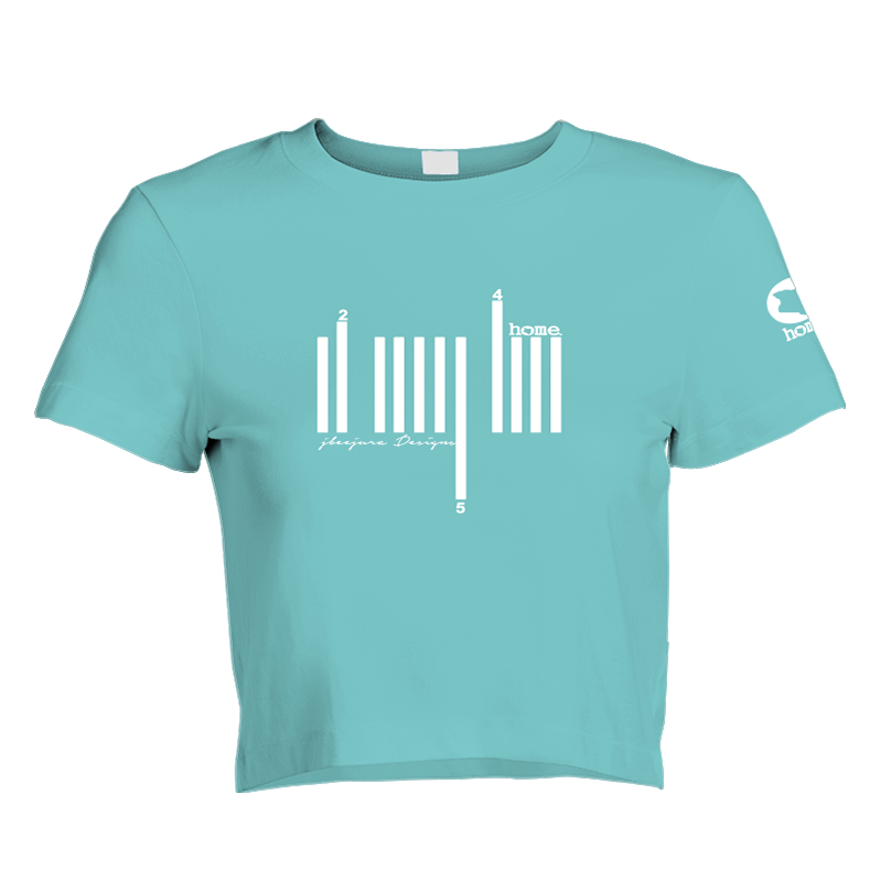 Cropped T-Shirt - Turquoise Blue