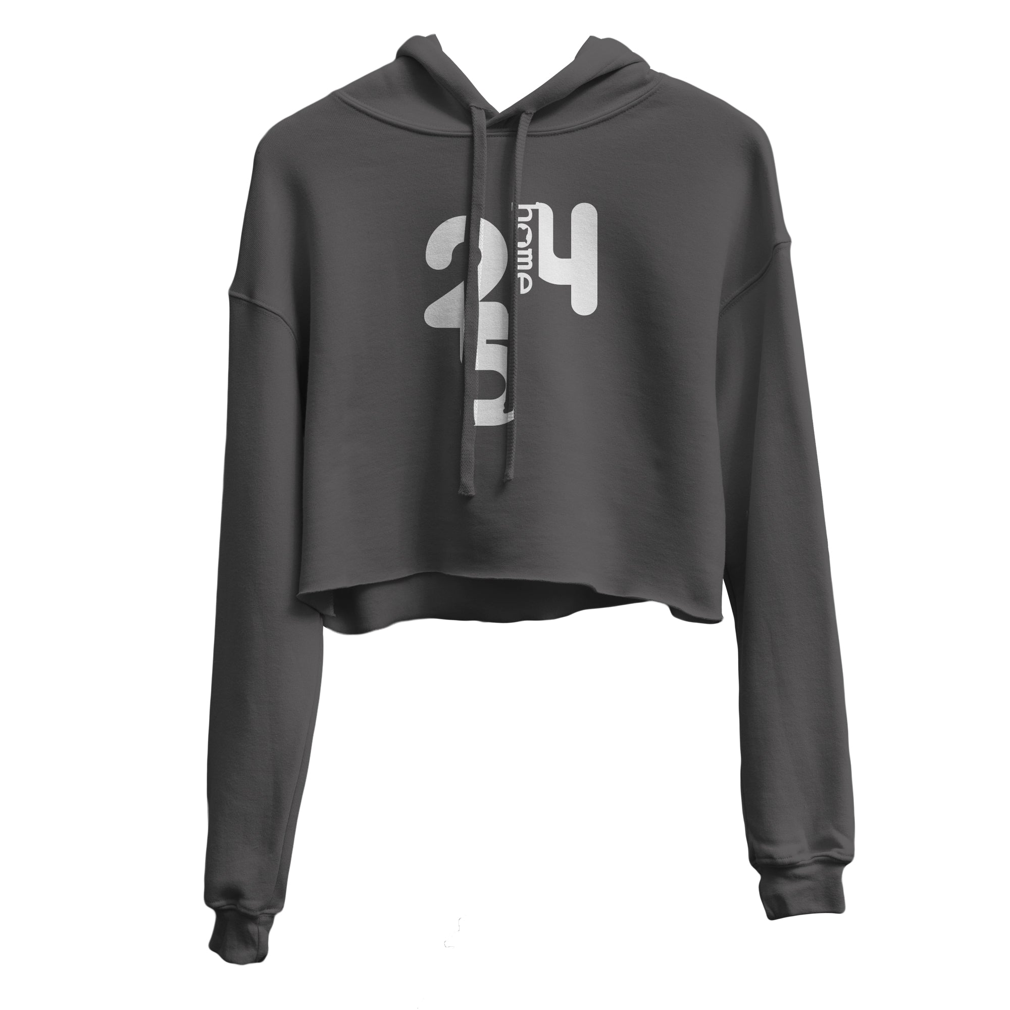 JBEEJURA DESINGZ | home_254 Dark Grey Cropped Hoodie with white the 254 logo