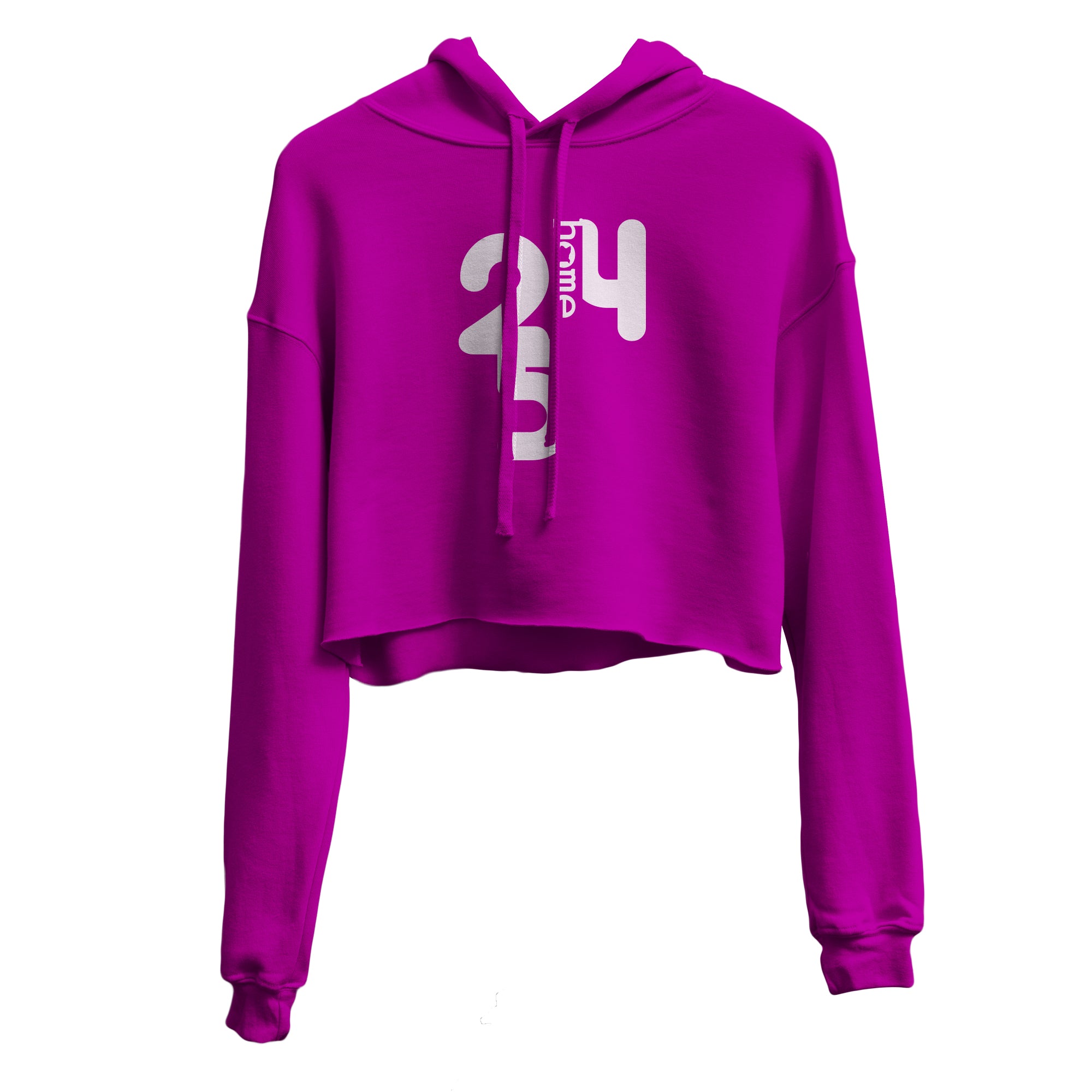 Cropped Hoodie - Fuchsia (Heavy Fabric)