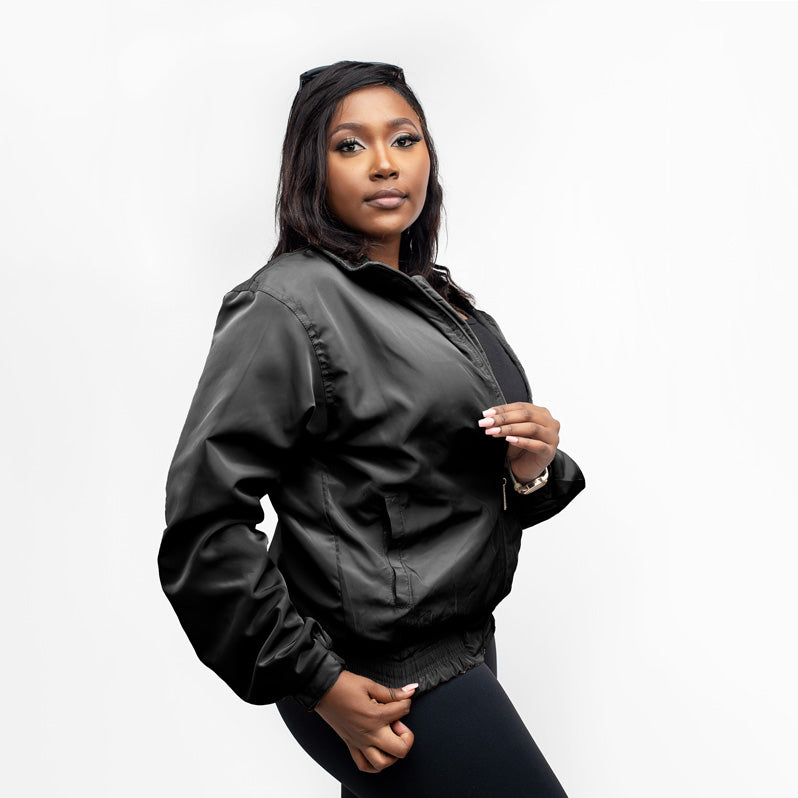 Home_254 x JBlessing, Women's Black Funky Jacket- Side view