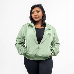 Home_254 x JBlessing, Women's Jungle Green Funky Jacket- Front view