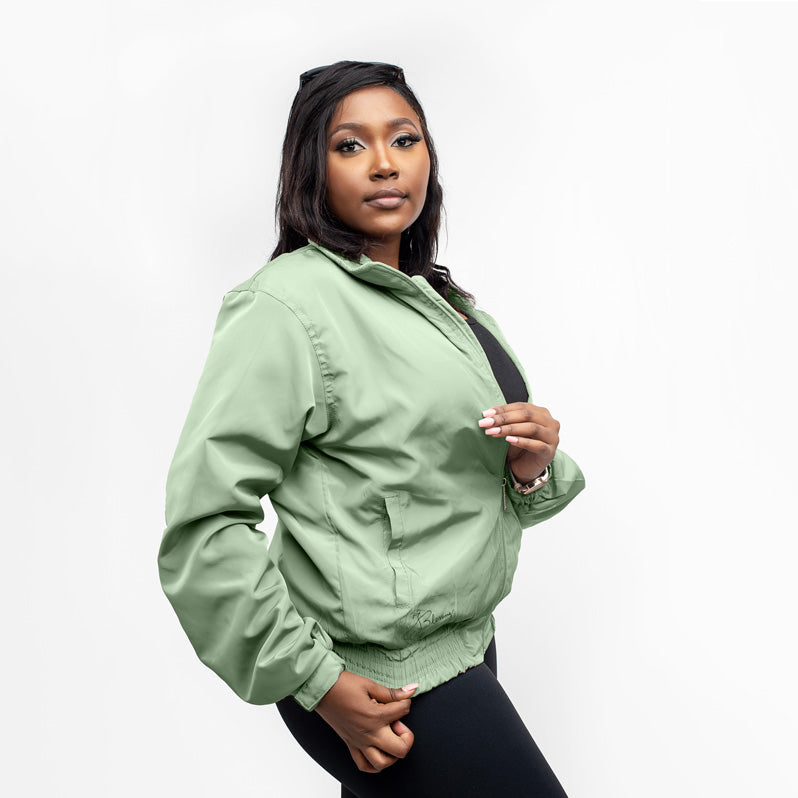 Home_254 x JBlessing, Women's Jungle Green Funky Jacket- Side view