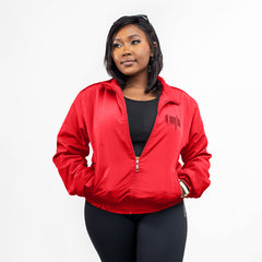 Home_254 x JBlessing, Women's Red Funky Jacket- Front view