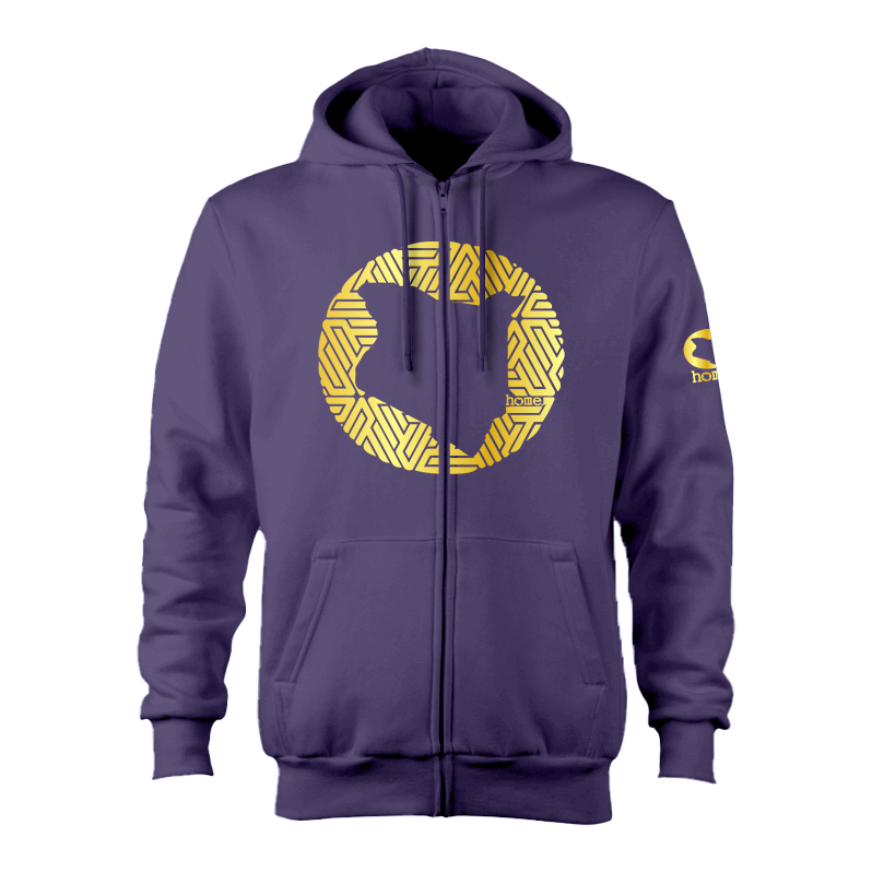 Zip-up Hoodie  - Purple (Heavy Fabric)