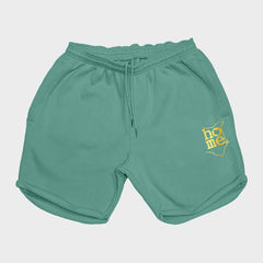 Men's Long Shorts - Cyan Green  (Heavy Fabric)