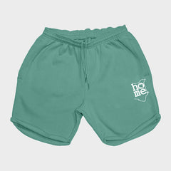 Men's Long Shorts - Cyan Green  (Heavy Fabric)