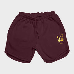 Men's Long Shorts - Maroon  (Heavy Fabric)