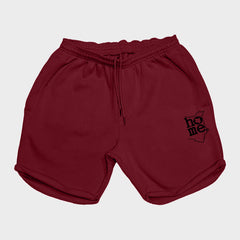 Men's Long Shorts - Maroon Red (Heavy Fabric)