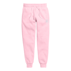 home_254 KIDS SWEATPANTS PICTURE FOR CREPE PINK HEAVY FABRIC SILVER CLASSIC PRINT