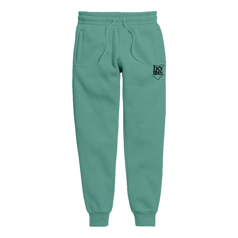 home_254 KIDS SWEATPANTS PICTURE FOR CYAN GREEN HEAVY FABRIC BLACK CLASSIC PRINT