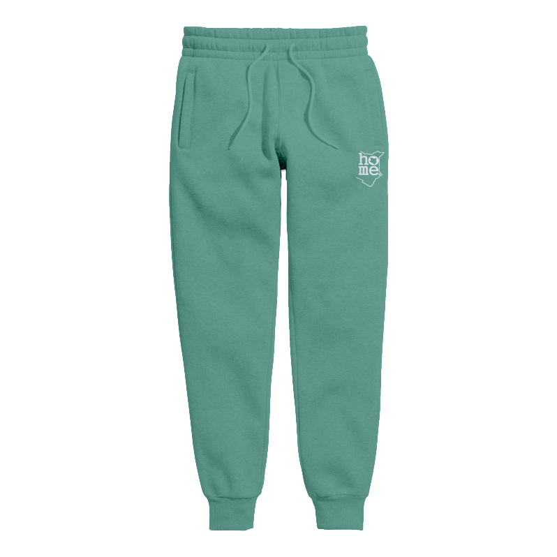 home_254 KIDS SWEATPANTS PICTURE FOR CYAN GREEN HEAVY FABRIC SILVER CLASSIC PRINT