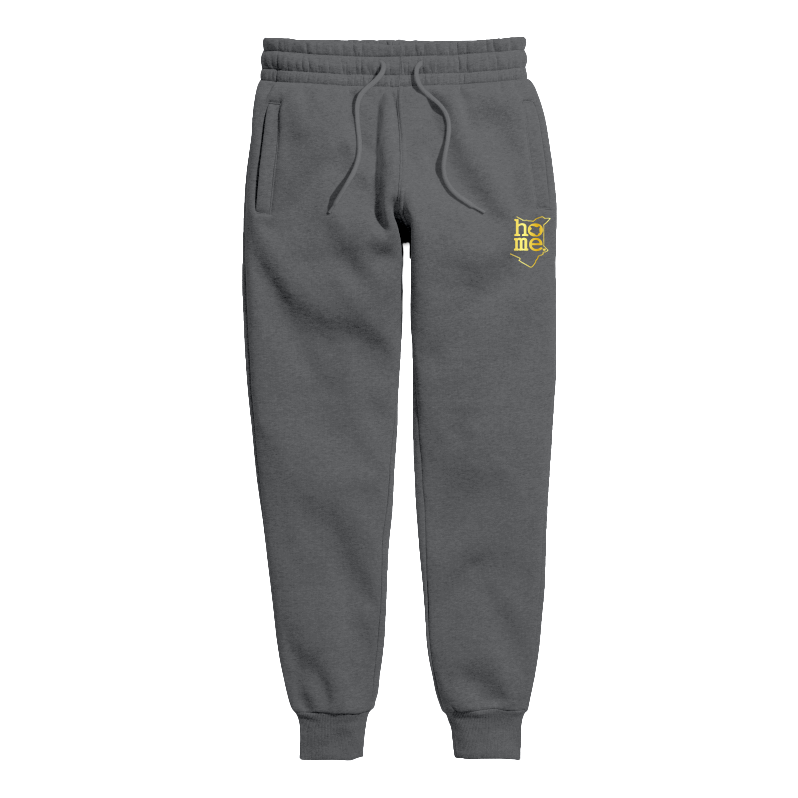 home_254 KIDS SWEATPANTS PICTURE FOR DARK GREY HEAVY FABRIC GOLD CLASSIC PRINT