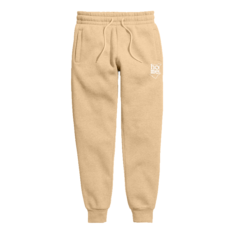 home_254 KIDS SWEATPANTS PICTURE FOR LIGHT BROWN IN HEAVY FABRIC WITH WHITE CLASSIC PRINT