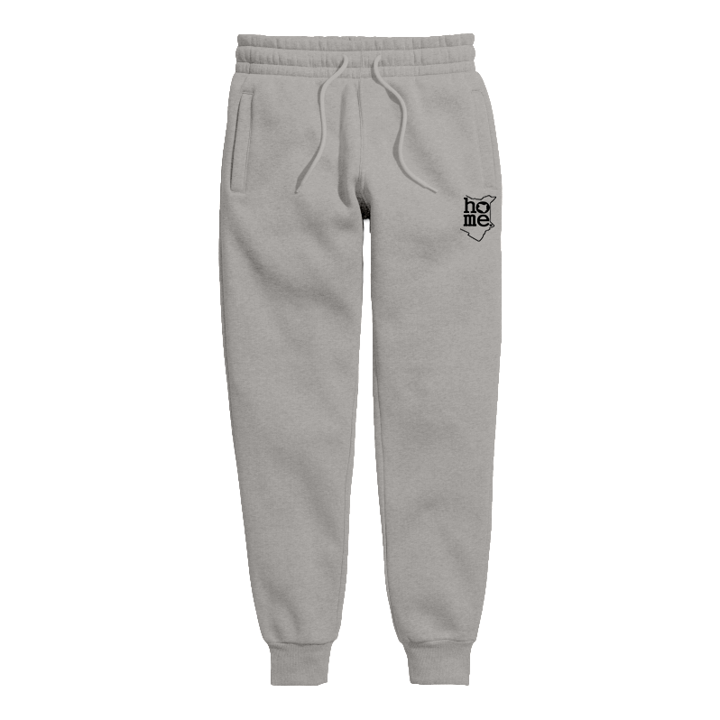 : home_254 KIDS SWEATPANTS PICTURE FOR LIGHT GREY IN HEAVY FABRIC WITH BLACK CLASSIC PRINT