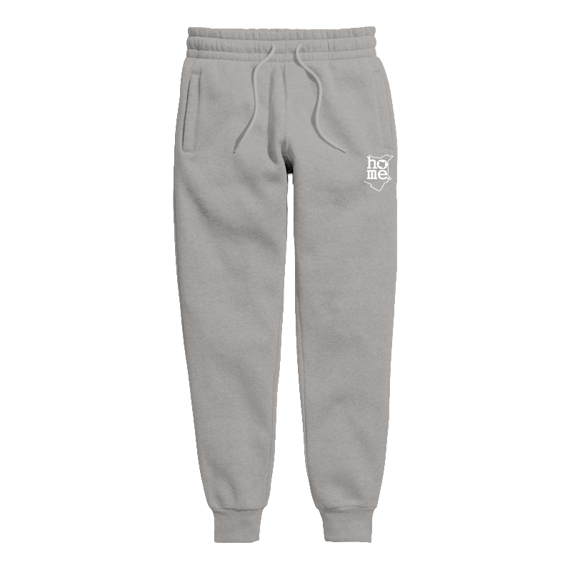 : home_254 KIDS SWEATPANTS PICTURE FOR LIGHT GREY IN HEAVY FABRIC WITH WHITE CLASSIC PRINT