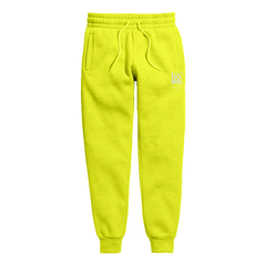: home_254 KIDS SWEATPANTS PICTURE FOR LIME GREEN IN HEAVY FABRIC WITH SILVER CLASSIC PRINT