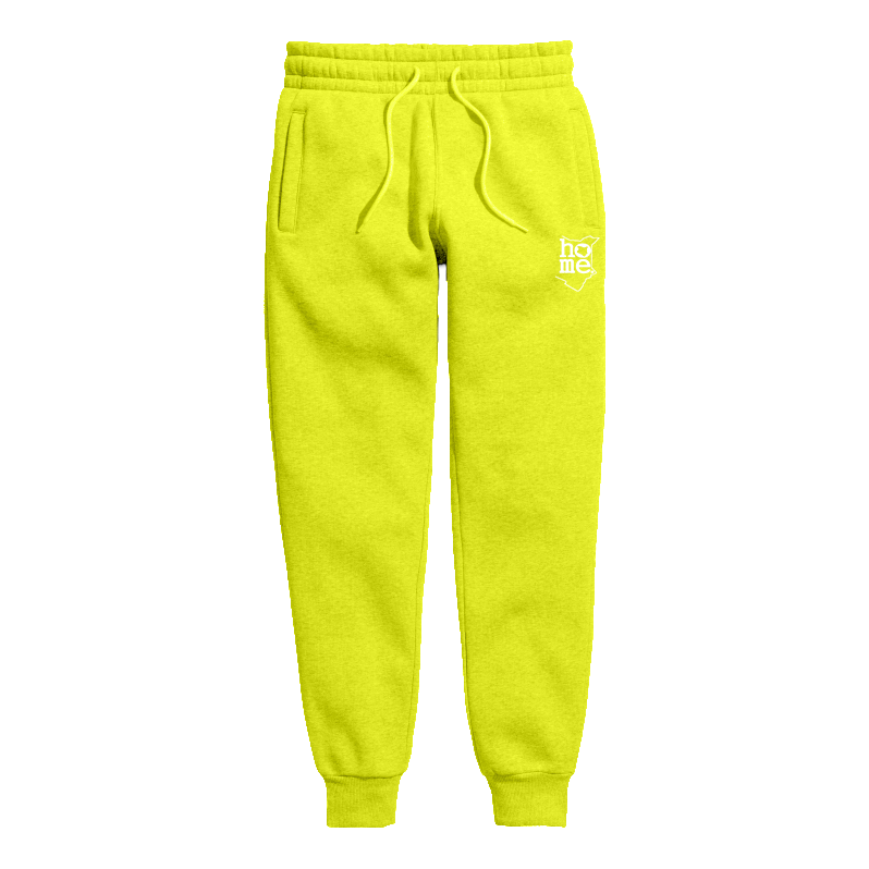 : home_254 KIDS SWEATPANTS PICTURE FOR LIME GREEN IN HEAVY FABRIC WITH WHITE CLASSIC PRINT