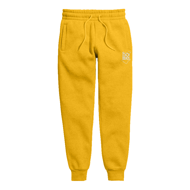 home_254 KIDS SWEATPANTS PICTURE FOR MUSTARD YELLOW IN HEAVY FABRIC WITH SILVER CLASSIC PRINT