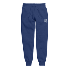 home_254 KIDS SWEATPANTS PICTURE FOR NAVY BLUE IN HEAVY FABRIC WITH SILVER CLASSIC PRINT