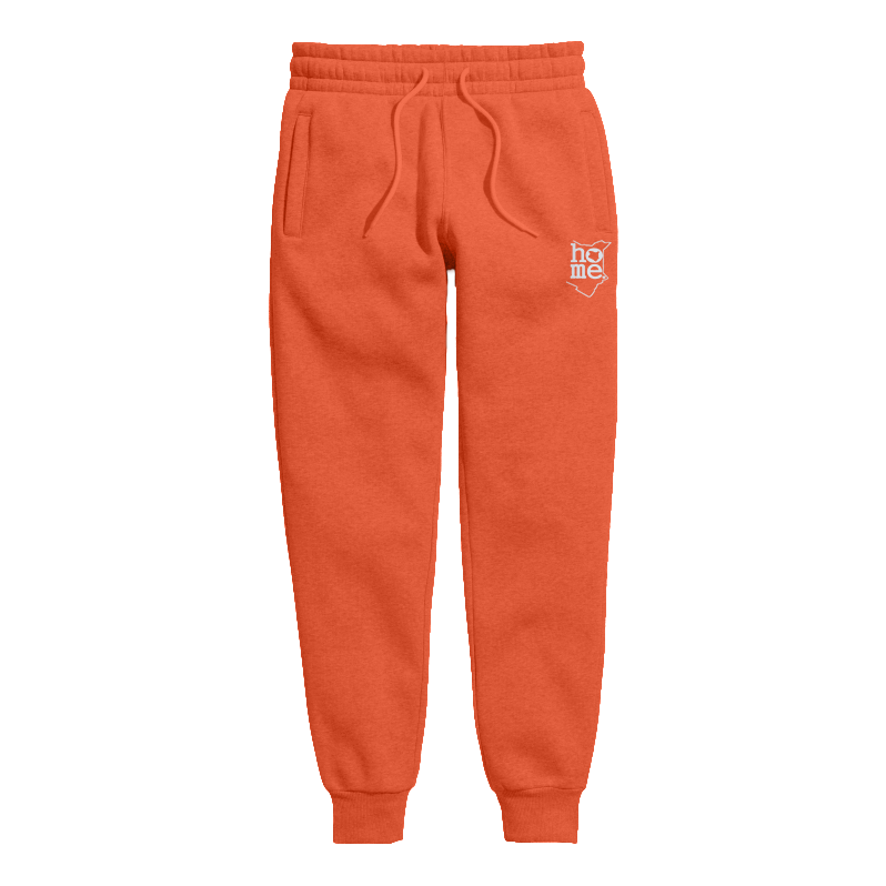home_254 KIDS SWEATPANTS PICTURE FOR ORANGE IN HEAVY FABRIC WITH SILVER CLASSIC PRINT