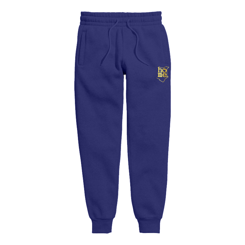 home_254 KIDS SWEATPANTS PICTURE FOR ROYAL BLUE IN HEAVY FABRIC WITH GOLD CLASSIC PRINT