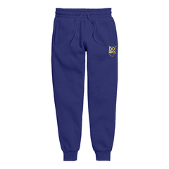 home_254 KIDS SWEATPANTS PICTURE FOR NAVY BLUE IN MID-HEAVY FABRIC WITH GOLD CLASSIC PRINT