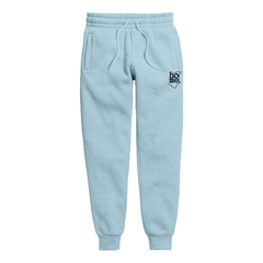 home_254 KIDS SWEATPANTS PICTURE FOR SKY BLUE IN HEAVY FABRIC WITH BLACK CLASSIC PRINT