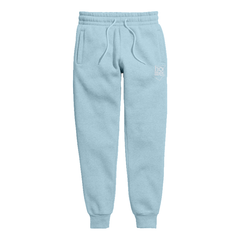 home_254 KIDS SWEATPANTS PICTURE FOR SKY BLUE IN HEAVY FABRIC WITH SILVER CLASSIC PRINT