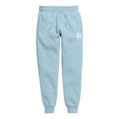 home_254 KIDS SWEATPANTS PICTURE FOR SKY BLUE IN HEAVY FABRIC WITH WHITE CLASSIC PRINT
