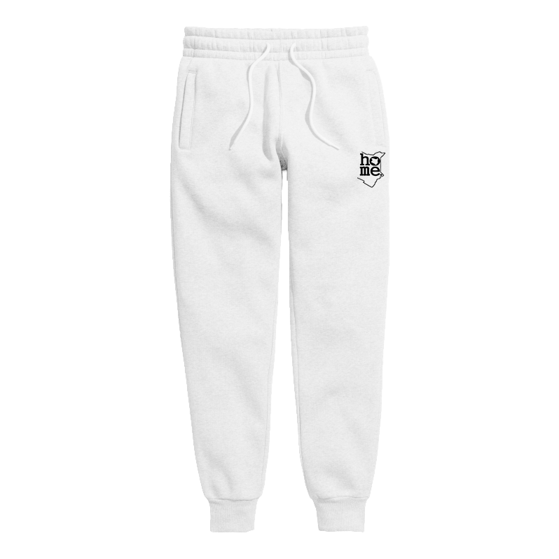 home_254 KIDS SWEATPANTS PICTURE FOR WHITE IN HEAVY FABRIC WITH BLACK CLASSIC PRINT