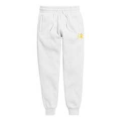 home_254 KIDS SWEATPANTS PICTURE FOR WHITE IN HEAVY FABRIC WITH GOLD CLASSIC PRINT