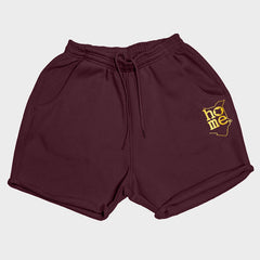 Women's Booty Shorts - Maroon  (Heavy Fabric)