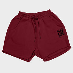 Women's Booty Shorts - Maroon Red  (Heavy Fabric)