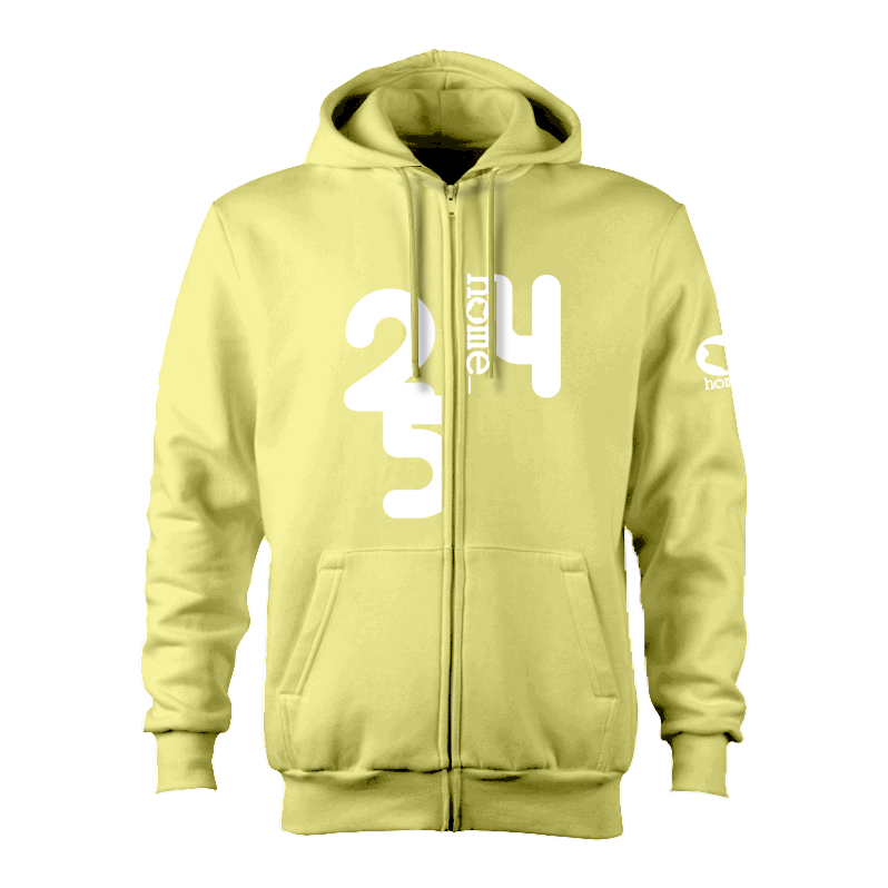 Zip-up Hoodie  - Canary Yellow (Heavy Fabric)