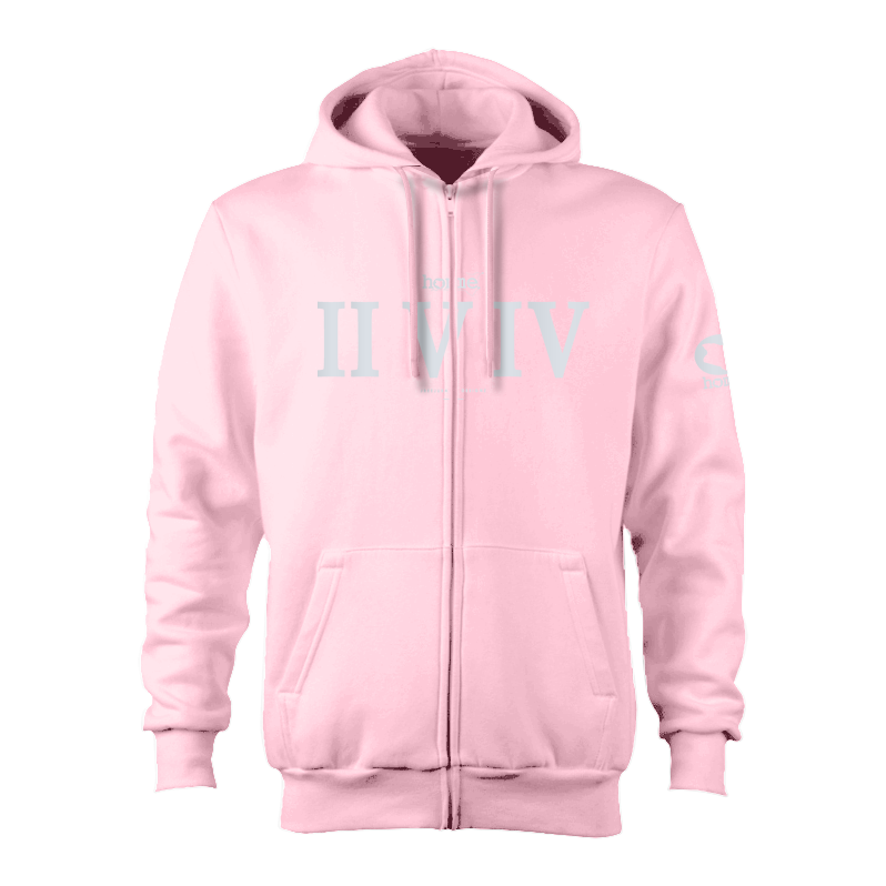 Zip-up Hoodie - Crepe Pink (Heavy Fabric)