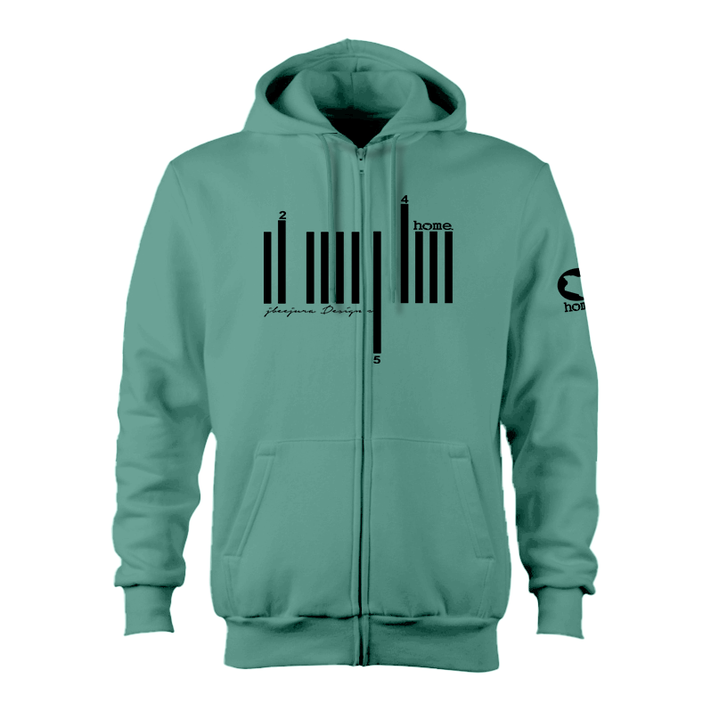 Zip-up Hoodie - Cyan (Heavy Fabric)