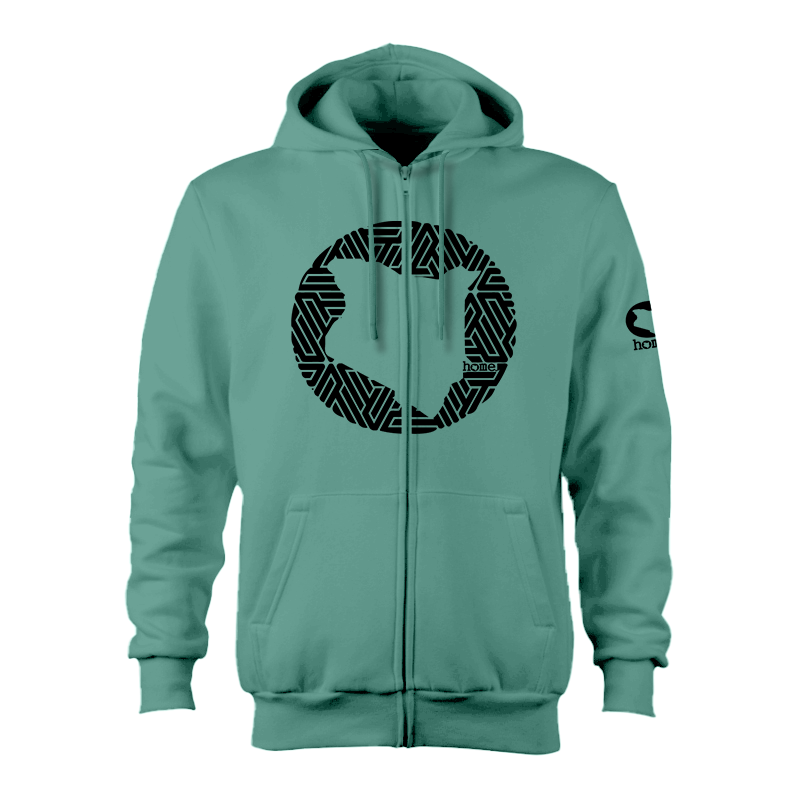 Zip-up Hoodie - Cyan (Heavy Fabric)