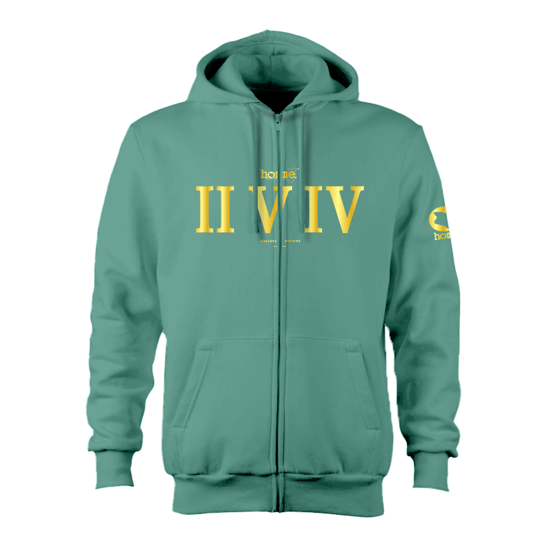 Zip-up Hoodie - Cyan (Heavy Fabric)