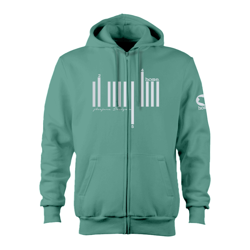 Zip-up Hoodie - Cyan (Heavy Fabric)