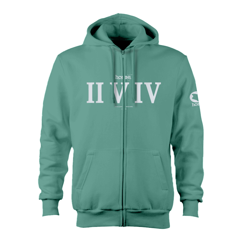 Kids Zip-Up Hoodie  - Cyan (Heavy Fabric)