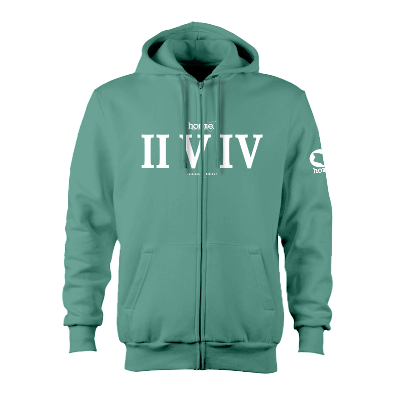 Zip-up Hoodie - Cyan (Heavy Fabric)