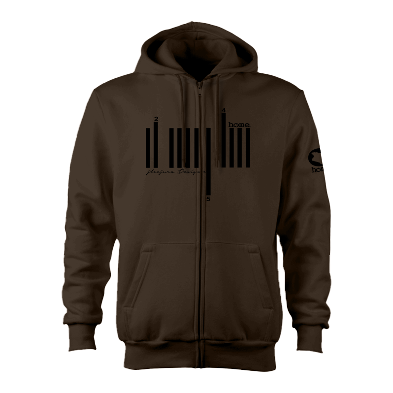 Zip-up Hoodie - Dark Brown (Heavy Fabric)