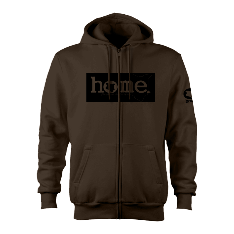 Zip-up Hoodie - Dark Brown (Heavy Fabric)