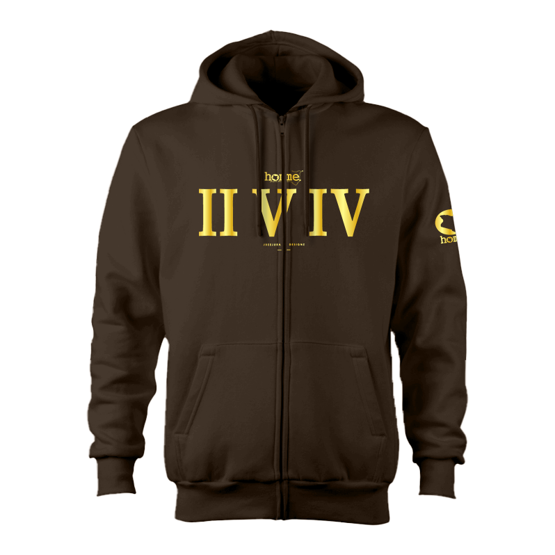 Zip-up Hoodie - Dark Brown (Heavy Fabric)