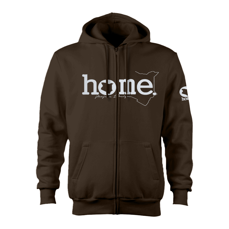 Zip-up Hoodie - Dark Brown (Heavy Fabric)