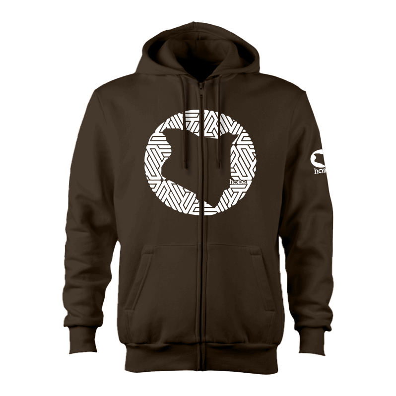 Zip-up Hoodie - Dark Brown (Heavy Fabric)