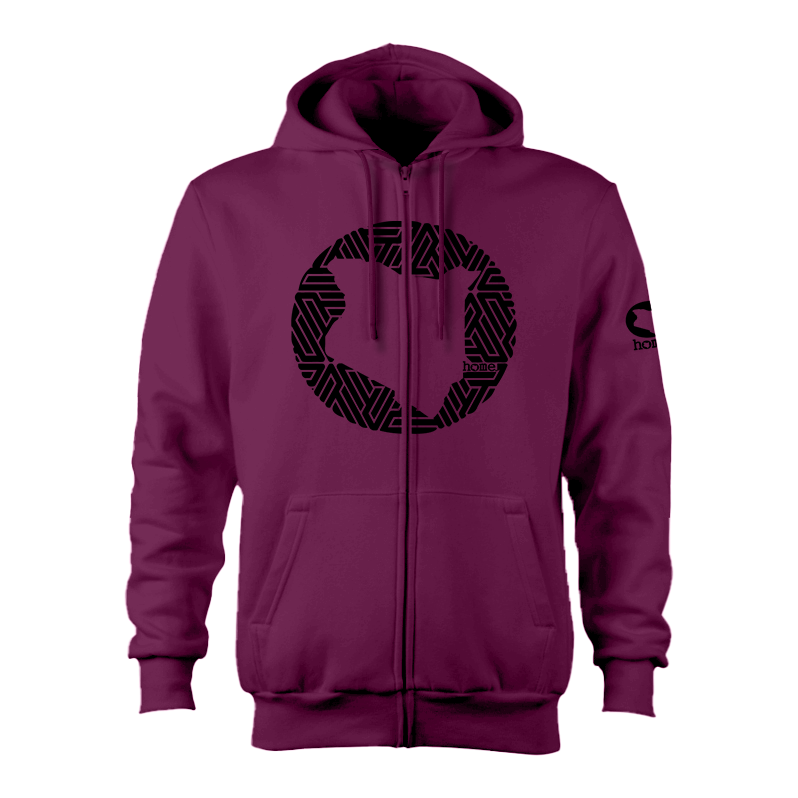 Zip-up Hoodie - Fuchsia(Heavy Fabric)