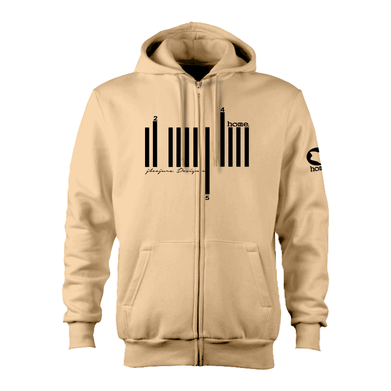 Zip-up Hoodie  - Light Brown (Heavy Fabric)