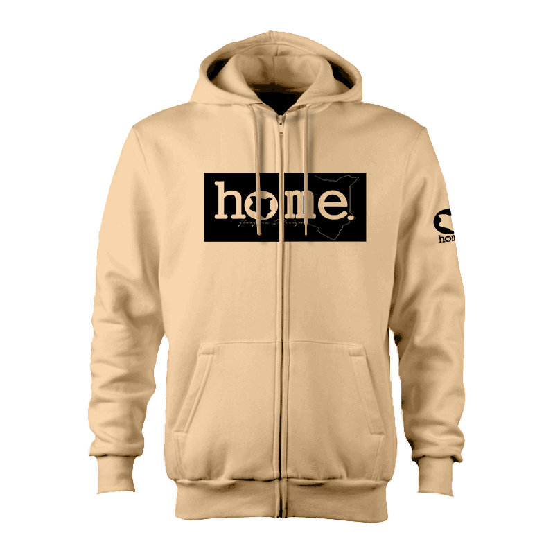 Zip-up Hoodie  - Light Brown (Heavy Fabric)